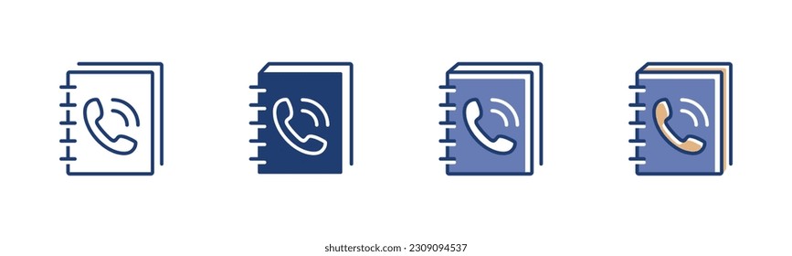 contact call book icon vector illustration. address book symbol for web and app template line