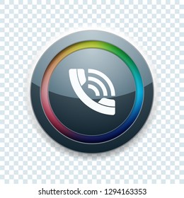 Contact Call Phone button illustration Transparent Vector background