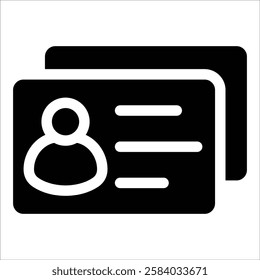 Contact Card Icon Element For Design