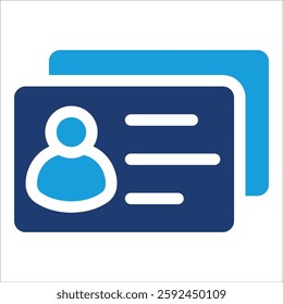 Contact Card Icon Element For Design