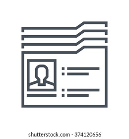 Contact card icon suitable for info graphics, websites and print media and  interfaces. Line vector icon.