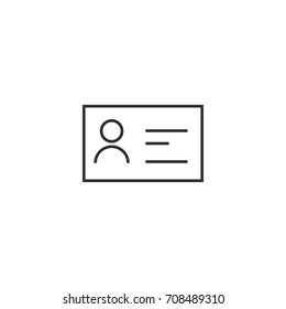 Contact card line icon