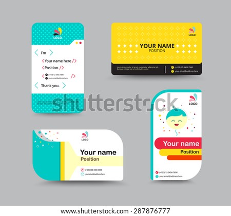 contact card template business name card stock vector royalty free contact cards template