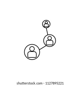 contact chain icon. Element of sosial media network icon for mobile concept and web apps. Thin line contact chain on white background