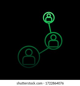 contact chain nolan icon. Simple thin line, outline vector of sosial media network icons for ui and ux, website or mobile application