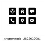 contact and commination icon sets