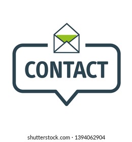 contact and communication concept. Speech bubble Vector Illustration with icon