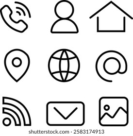 Contact and Communication icon pack for your website design, logo, app, UI. Contact and Communication icon lineal color design. Vector graphics illustration and editable stroke.