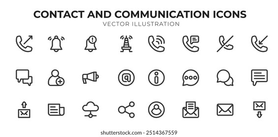 Contact and Communication icon Vector