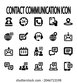 Establecer iconos de comunicación de contacto. (ilustración vectorial)