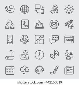 Contact And Communication Line Icon