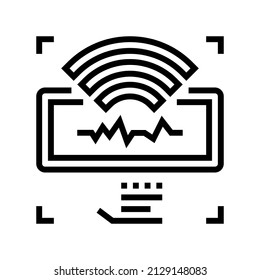 contacto del vector de icono de línea de comunicación. contacto del signo de comunicación. símbolo de contorno aislado ilustración negra