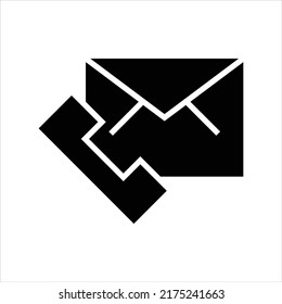 Contact communication vector icon symbol design