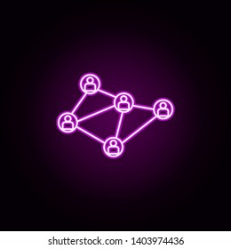 contact communications neon icon. Elements of sosial media network set. Simple icon for websites, web design, mobile app, info graphics