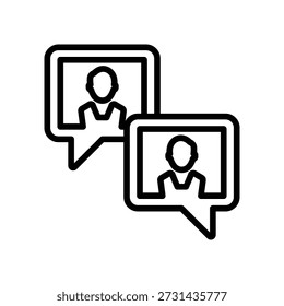 Contact consultant icon, Line Vector graphics