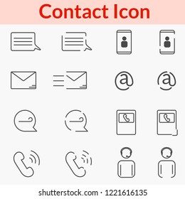 Contact the customer concept and social communication.Operator job icon vector eps10