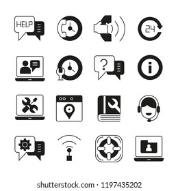 contact and customer support icons