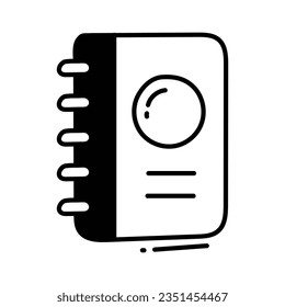 Contact dairy doodle Icon Design illustration. Business Symbol on White background EPS 10 File