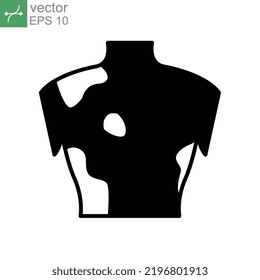 Contact Dermatitis icon. Psoriasis, rash, allergic problem. Allergy symptoms Dermatological diseases. eczema body Itchy spots. solid style. Vector illustration. design on white background. EPS 10
