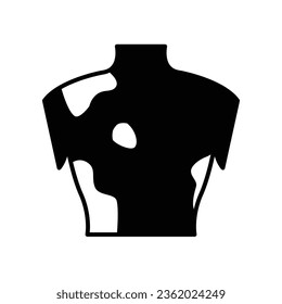 Contact Dermatitis icon. Psoriasis, rash, allergic problem. Allergy symptoms Dermatological diseases. eczema body Itchy spots. solid style. Vector illustration. design on white background. EPS 10