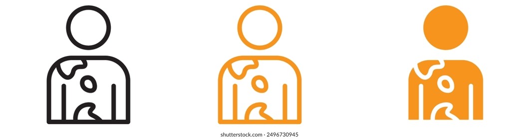 Contacto Dermatitis Icon Set Ilustraciones de condición de la piel para proyectos médicos y de salud