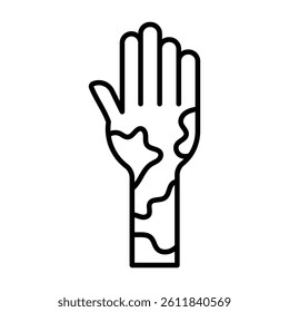 Contact Dermatitis icon Simple outline vector logo