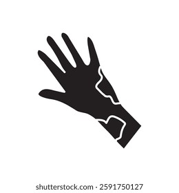 Contact Dermatitis icon, vector flat black simple trendy style illustration for web and app..eps