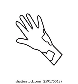 Contact Dermatitis icon, vector flat black linear illustration for web and app..eps