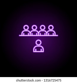 contact, discussion  icon. Elements of Professional SEO in neon style icons. Simple icon for websites, web design, mobile app, info graphics