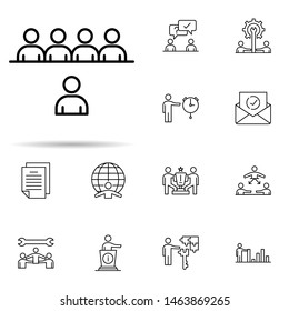 Contact, discussion icon. Universal set of professional seo for website design and development, app development