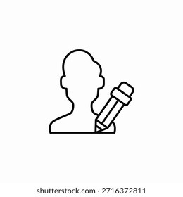contact edit icon sign vector