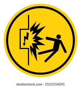 Contact With Electricity Symbol Sign, Vector Illustration, Isolate On White Background Label. EPS10