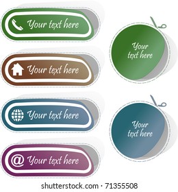 Contact element set for design. Vector illustration.