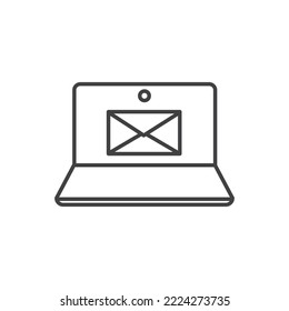 Contact email linear simple icon