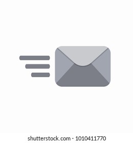 Contact envelope letter mail post send send email icon. Vector Flat illustration