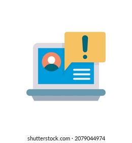 Contact Error vector Flat Icon Design illustration. Web And Mobile Application Symbol on White background EPS 10 File