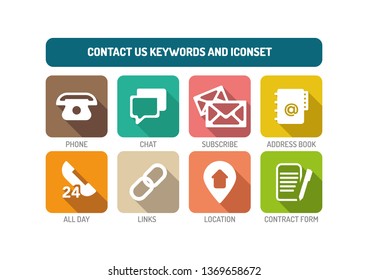 Contact Flat Icon Concept