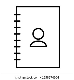 Contact As Flat Icon Line Style