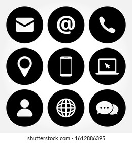 Contact As Flat Icon Solid Style isolated, easy to change colour and size