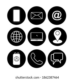 Contact As Flat Icon Solid Style isolated, easy to change colour and size. Symbol of Icon flat style modern design Isolated on Blank Background. Vector illustration.