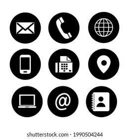 Contact As Flat Icon Solid Style isolated,vector