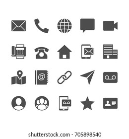 Contact Flat Icons Stock Vector (Royalty Free) 705898540 | Shutterstock