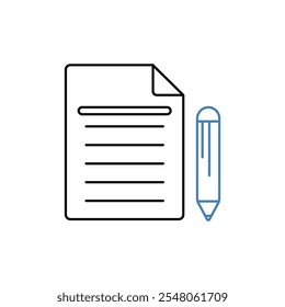 contact form concept line icon. Simple element illustration. contact form concept outline symbol design.