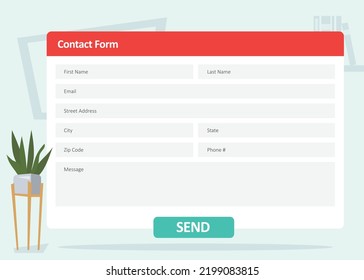 Contact Form with Fields and Send Button