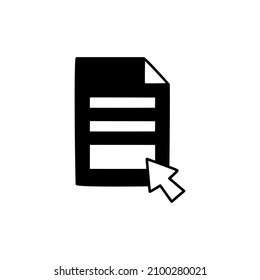 Contact Form Icon in black flat glyph, filled style isolated on white background