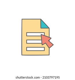 Contact Form Icon in color icon, isolated on white background 