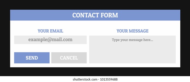 Contact form icon. Flat illustration of contact form vector icon for web