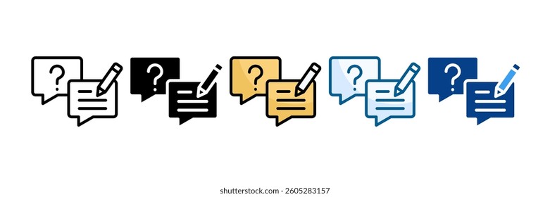 Contact Form Icon Set Multiple Style Collection