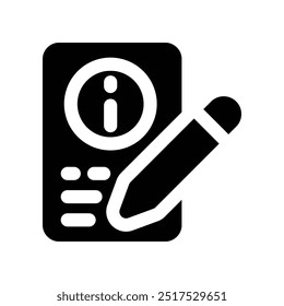 contact form icon. vector glyph icon for your website, mobile, presentation, and logo design.