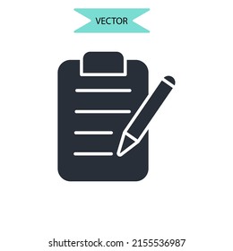 Símbolo de símbolo de iconos de formulario de contacto elementos vectores para web infográfica
